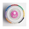 Alfiler Círculo con Cabeza de Plástico 6 Paquetes de 12 Rosetas
                        14-149-Multicolor
                      