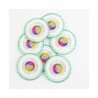 Alfiler Círculo con Cabeza de Plástico 6 Paquetes de 12 Rosetas
                        14-149-Multicolor
                      