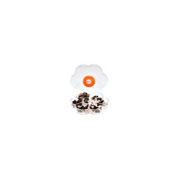 Kit de ojos de seguridad en caja flor con 35 Pares de 2 Pzs. No. 6/8/9/10/12/14/16 mm