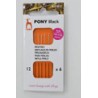 Tarjeta de 6 Agujas para Ensartar Perlas Pony Black con Ojo Blanco 5 Pzas. No. 12
