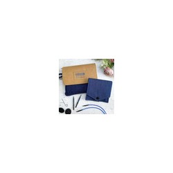Estuche de agujas mini de madera intercambiables Gift Sets Knitpro #3/6 Indigo (7 pares)