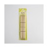 Aguja Recta Bambú de 20 cm con 2 puntas 5 Pzas. No. 6.5 mm