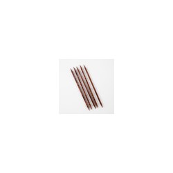 Aguja Recta de Madera Cubics de 20 cm con 2 Puntas 5 Pzas. No. 7 mm