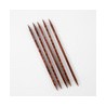Aguja Recta de Madera Cubics de 20 cm con 2 Puntas 5 Pzas. No. 7 mm
