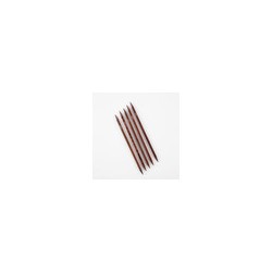 Aguja Recta de Madera Cubics de 20 cm con 2 Puntas 5 Pzas. No. 8 mm