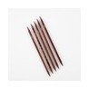 Aguja Recta de Madera Cubics de 20 cm con 2 Puntas 5 Pzas. No. 8 mm