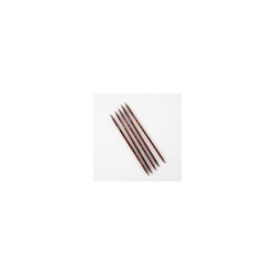 Aguja Recta de Madera Cubics de 20 cm con 2 Puntas 5 Pzas. No. 6.5 mm