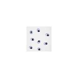 Ojos Movibles Ovalados con Pupila Negra 7x10 mm 1,000 pzas.